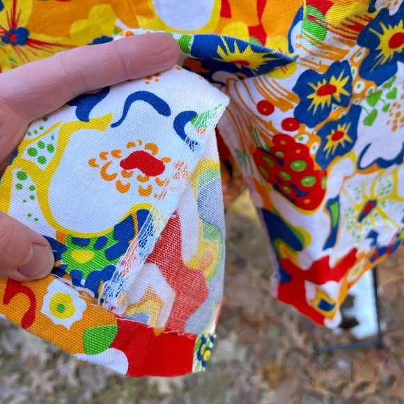 70s Handmade Floral Blazer Jacket / Top Groovy Pop Art Psychedelic Colorful - Picture 11 of 16